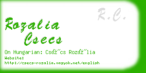 rozalia csecs business card